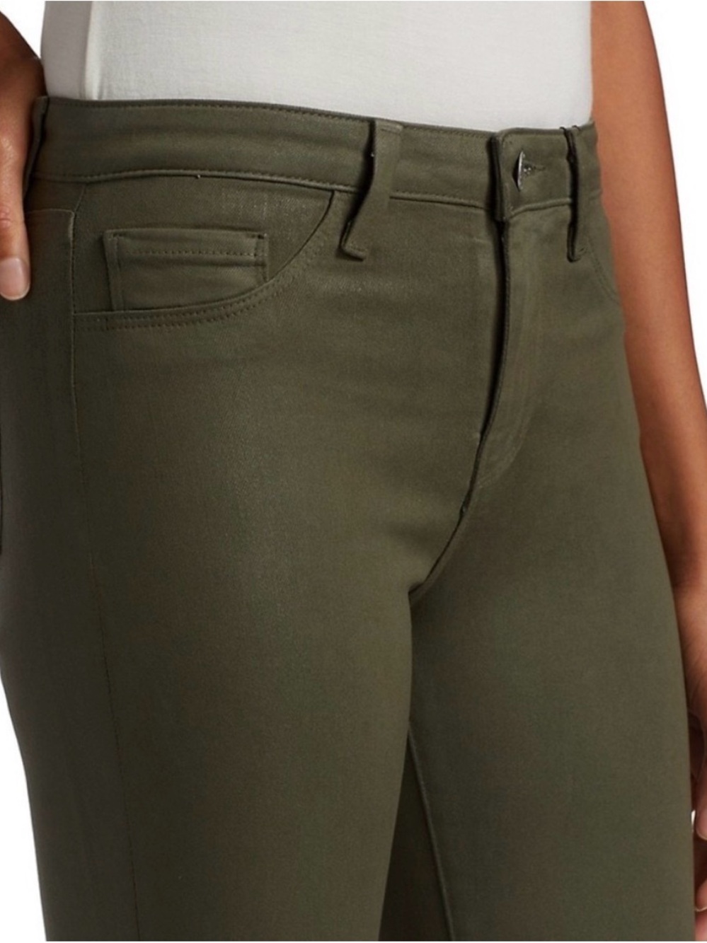 L’Agence - Marguerite High-Rise Skinny Jeans in Deep Olive - Size 27